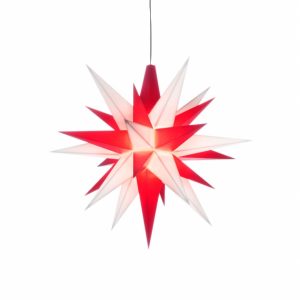 original Herrnhuter plastic star 5 inch in red/white