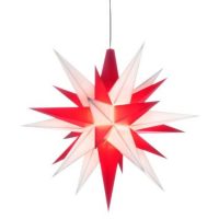 original Herrnhuter plastic star 5 inch in red/white