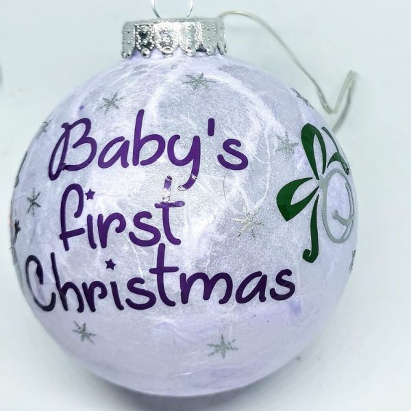 Christmas tree ornament Baby's first Christmas with light